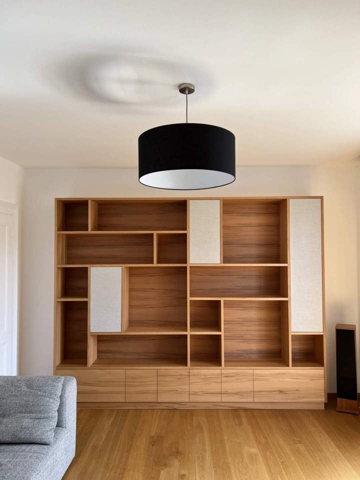 Bibliothèque en bois sur mesure Barr
